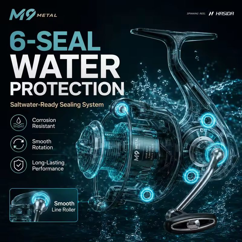 Reel Pancing Spinning HASIDA M - Fishing Boat Steering Wheel ulasan dan harga